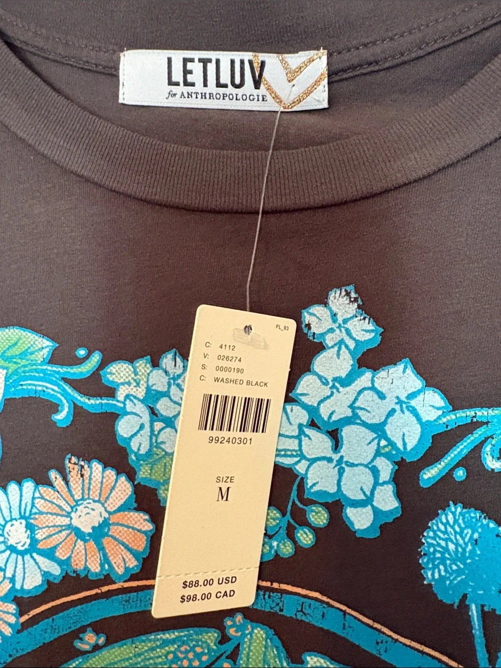 Fleetwood Mac Graphic Tee - Black with Turquoise Print